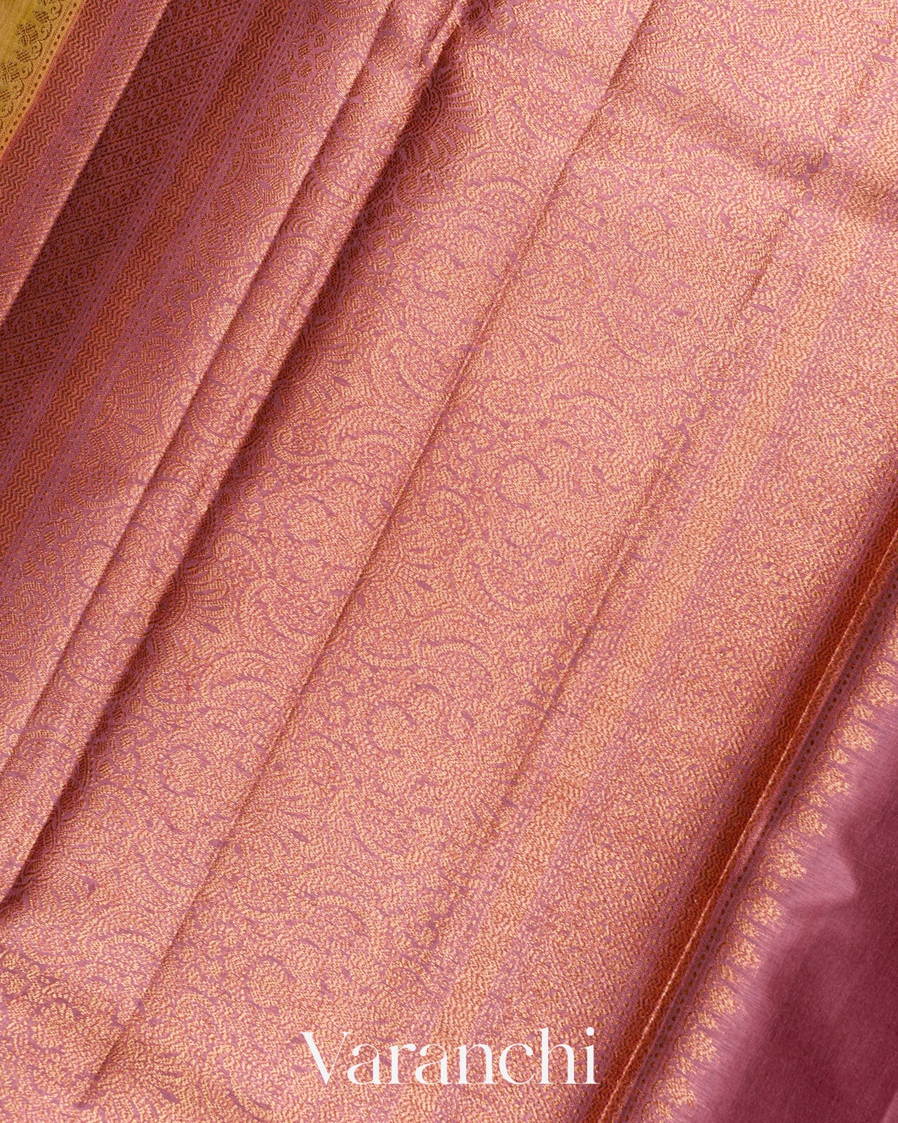 Mustard Yellow Pure Tussar Silk Saree
