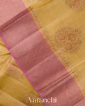 Mustard Yellow Pure Tussar Silk Saree