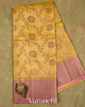 Mustard Yellow Pure Tussar Silk Saree