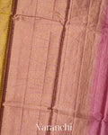 Mustard Yellow Pure Tussar Silk Saree