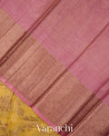 Mustard Yellow Pure Tussar Silk Saree