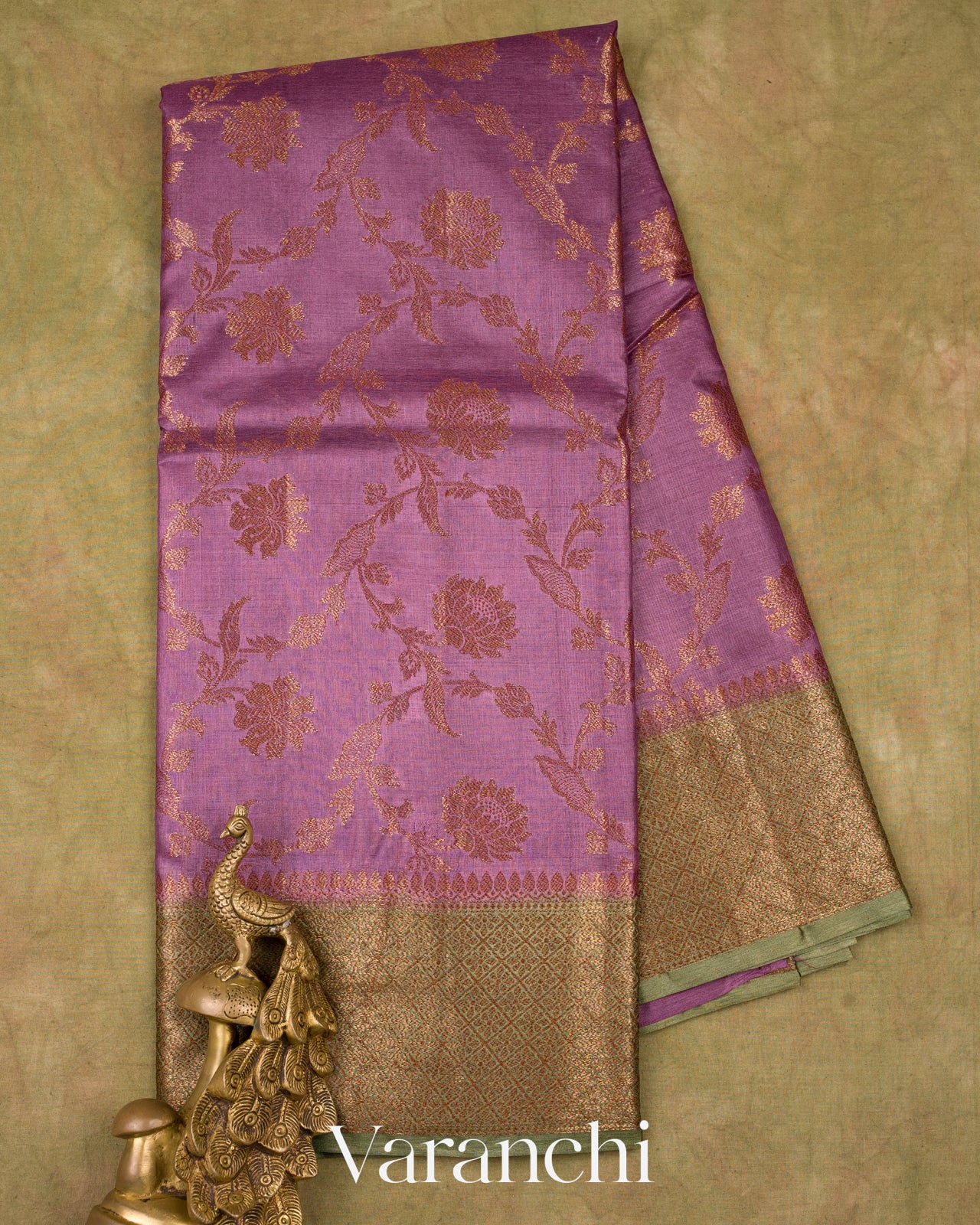 Magenta Purple Pure Tussar Silk Saree