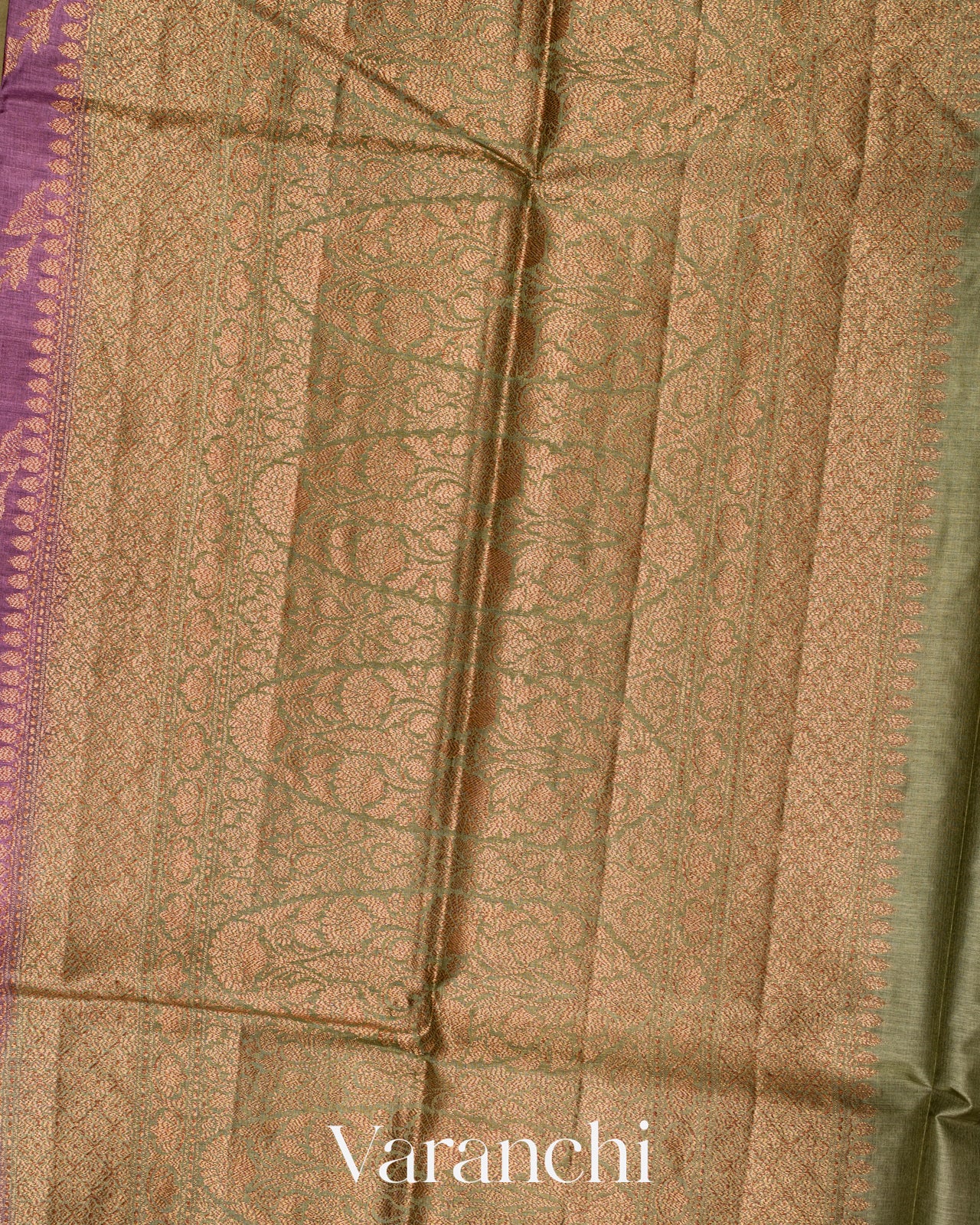 Magenta Purple Pure Tussar Silk Saree