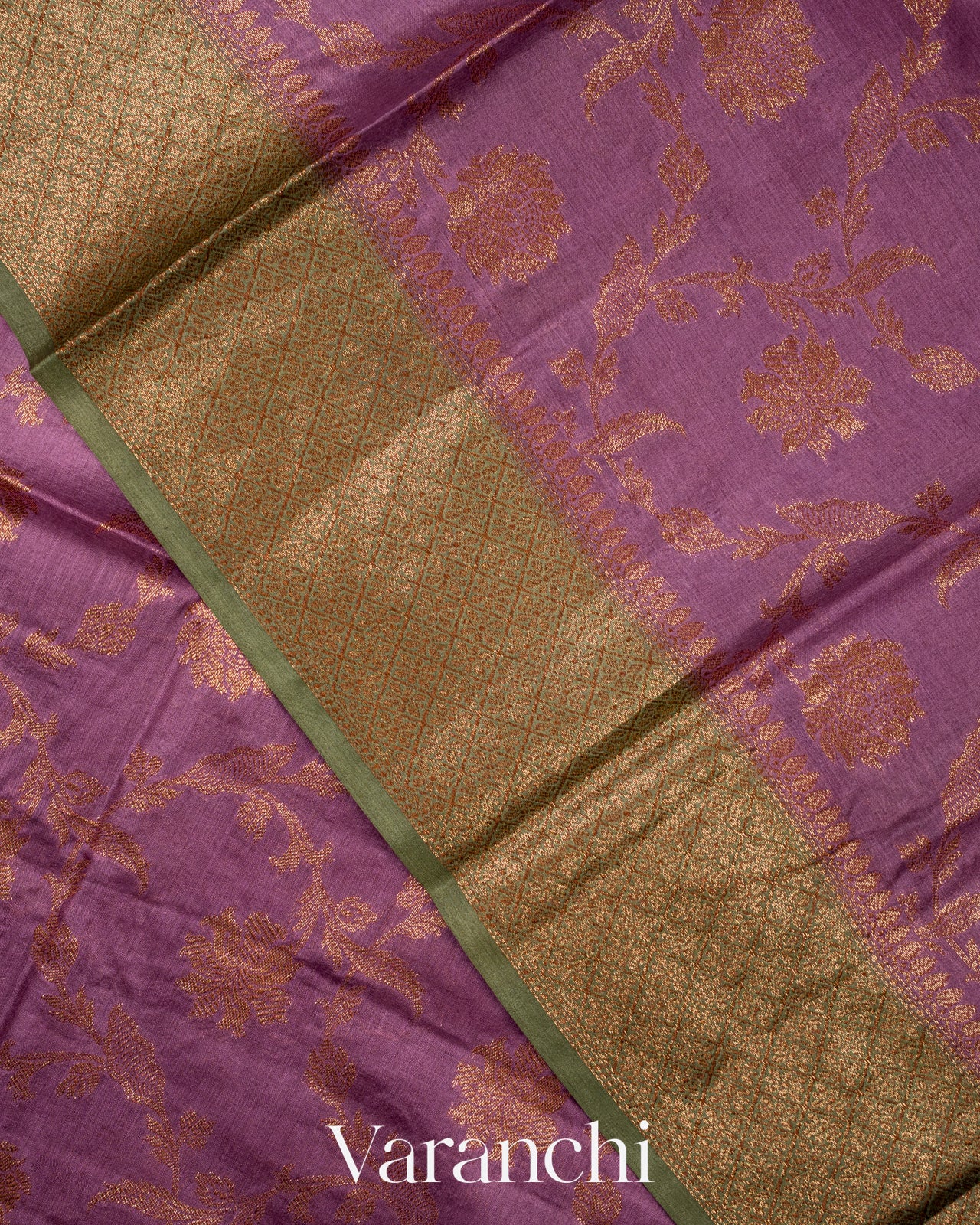 Magenta Purple Pure Tussar Silk Saree