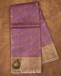 Purple Pure Tussar Silk Saree