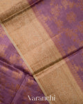 Purple Pure Tussar Silk Saree