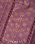 Purple Pure Tussar Silk Saree