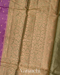 Purple Pure Tussar Silk Saree