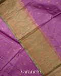 Purple Pure Tussar Silk Saree