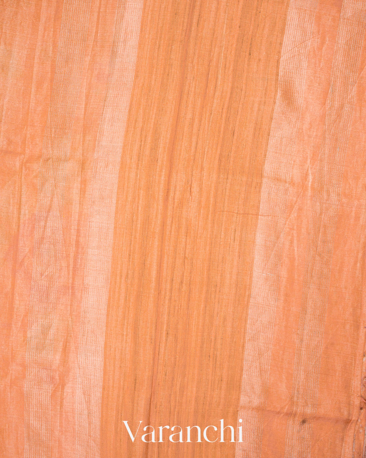 Dusty Peach Pure Tussar Tissue Silk Handloom Saree