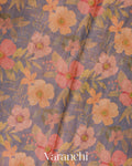 Indigo Pure Tussar Tissue Silk Handloom Saree
