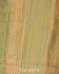 Mehendi Green Pure Tussar Tissue Silk Handloom Saree