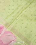 Pista Green Digital Printed Pure Tussar Tissue Silk Saree