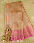 Deep Beige Pure Tussar Silk Saree