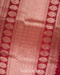 Maroon Pure Tussar Georgette Silk Handloom Saree