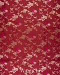 Maroon Pure Tussar Georgette Silk Handloom Saree