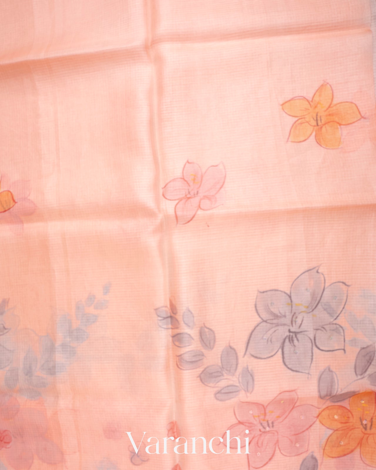 Soft Baby Pink Pure Tussar Kota Silk Handloom Saree