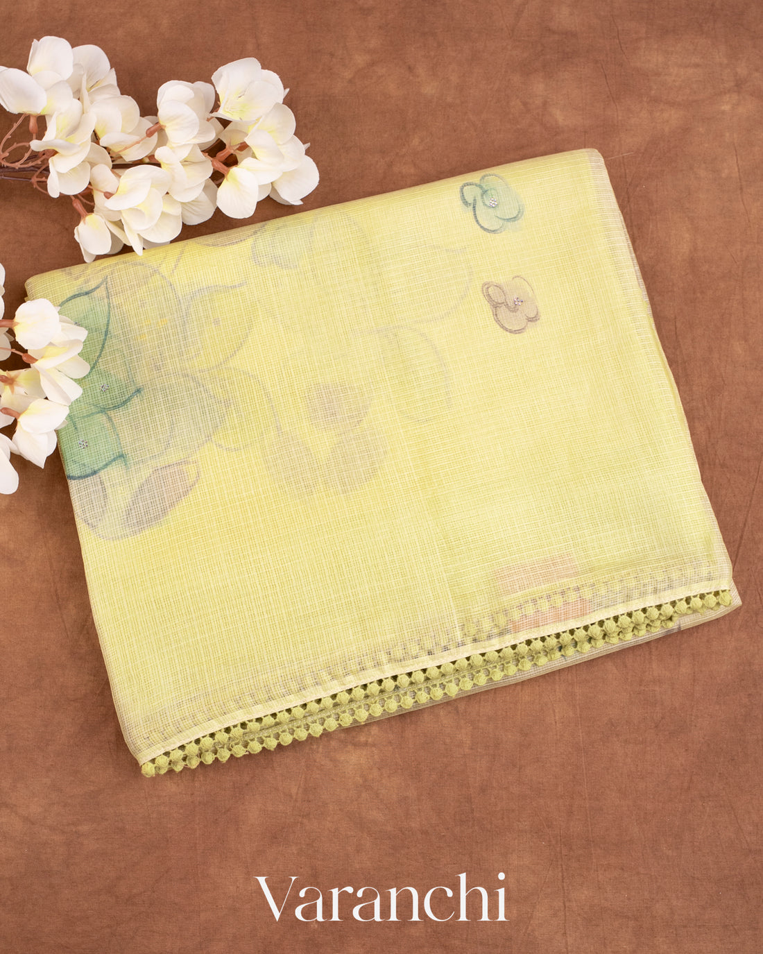 Soft Mehandi Green Pure Tussar Kota Silk Handloom Saree