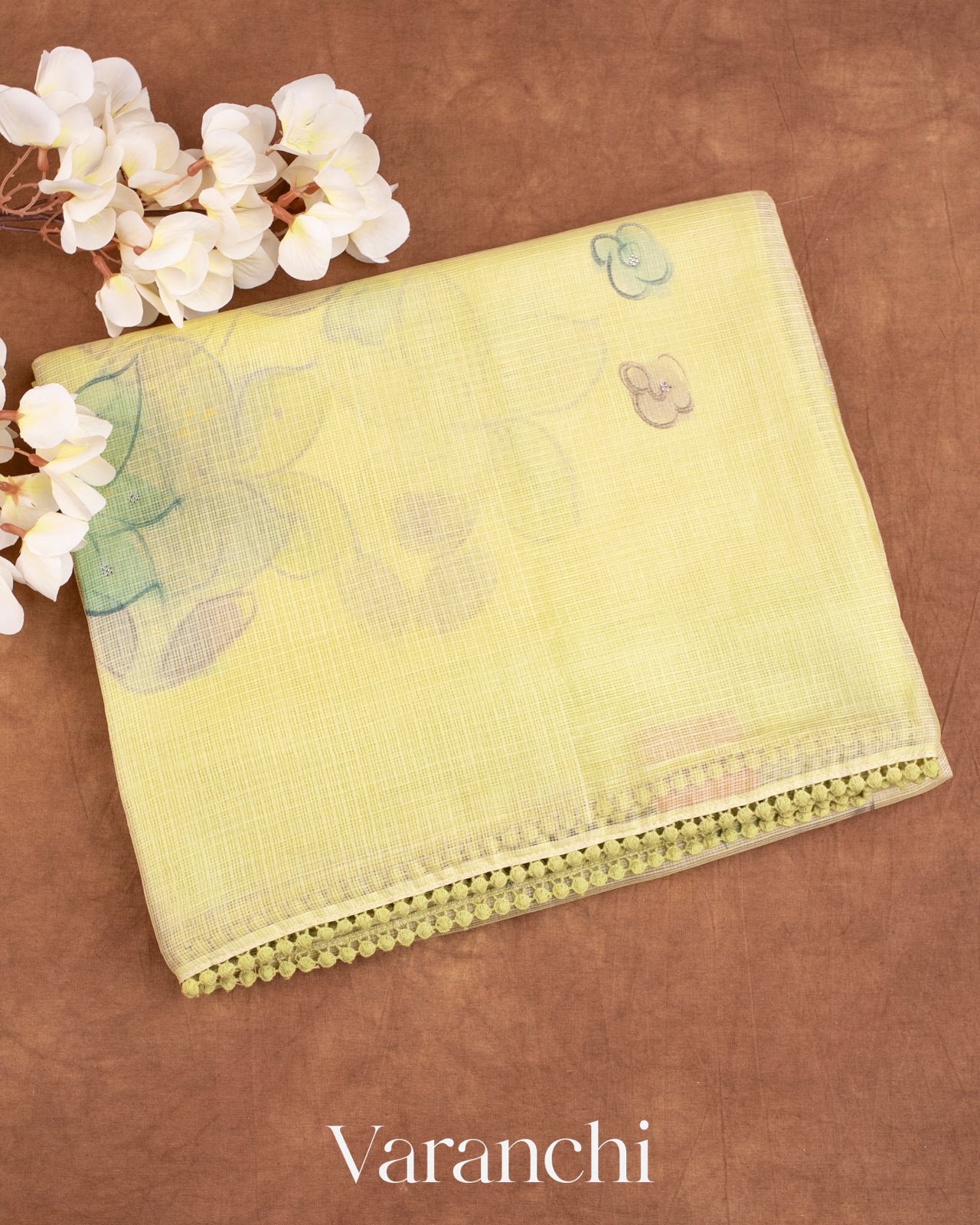 Soft Mehandi Green Pure Tussar Kota Silk Handloom Saree