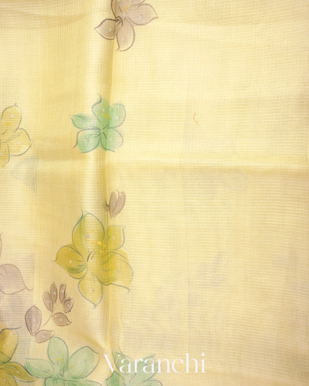 Soft Mehandi Green Pure Tussar Kota Silk Handloom Saree