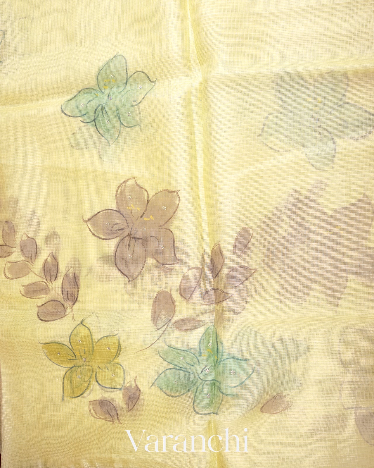 Soft Mehandi Green Pure Tussar Kota Silk Handloom Saree