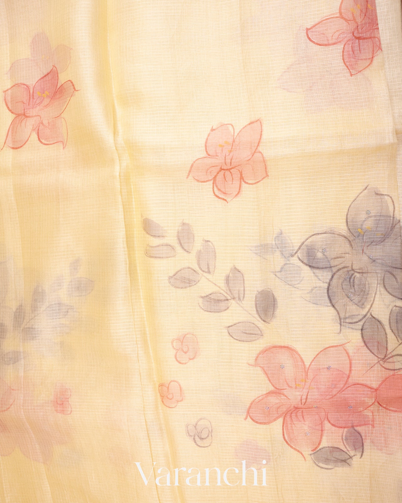 Soft Butter Yellow Pure Tussar Kota Silk Handloom Saree