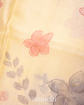 Soft Butter Yellow Pure Tussar Kota Silk Handloom Saree