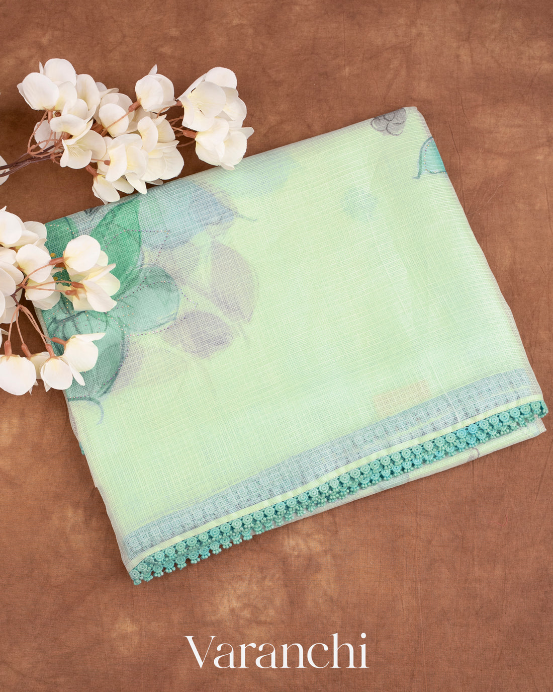 Soft Sky Blue Pure Tussar Kota Silk Handloom Saree