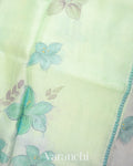 Soft Sky Blue Pure Tussar Kota Silk Handloom Saree