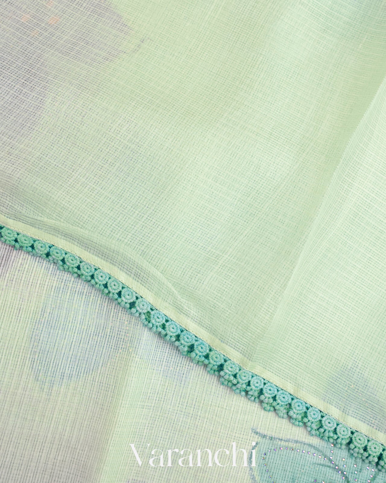 Soft Sky Blue Pure Tussar Kota Silk Handloom Saree