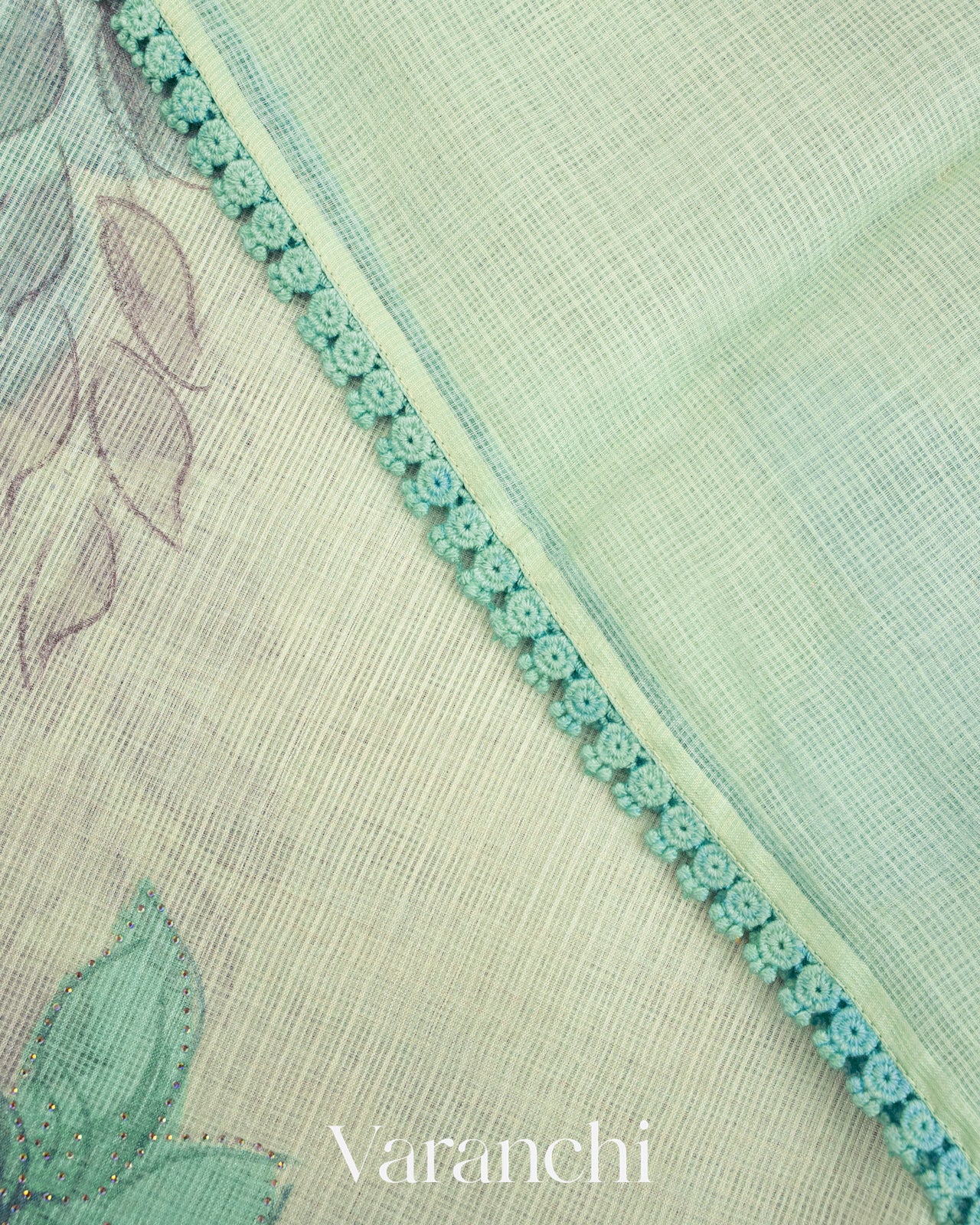 Soft Sky Blue Pure Tussar Kota Silk Handloom Saree