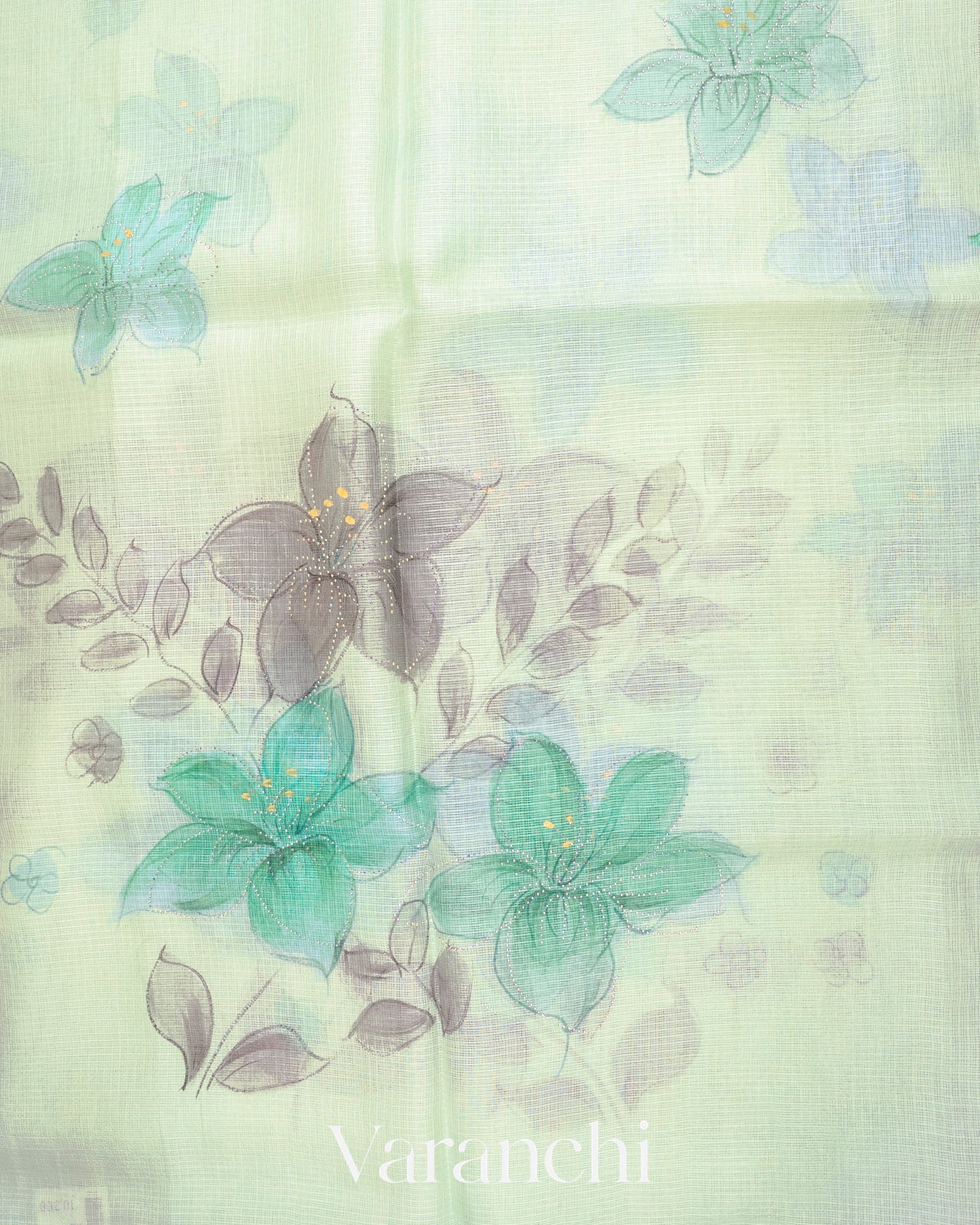 Soft Sky Blue Pure Tussar Kota Silk Handloom Saree