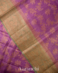 Mauve Lavender Pure Tussar Silk Saree