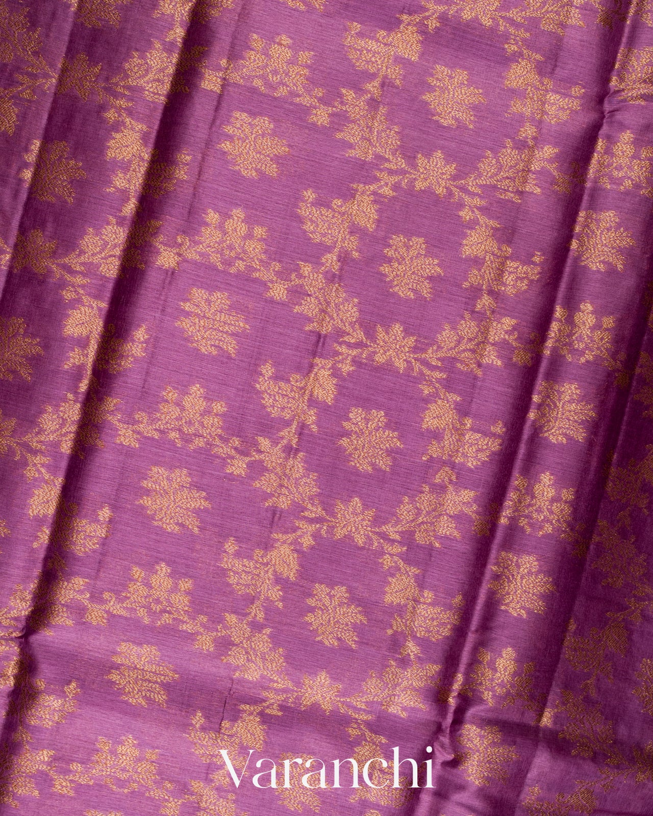 Mauve Lavender Pure Tussar Silk Saree