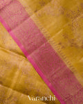 Mustard Yellow Pure Tussar Silk Saree