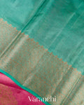 Lotus Pink Pure Tussar Silk Saree