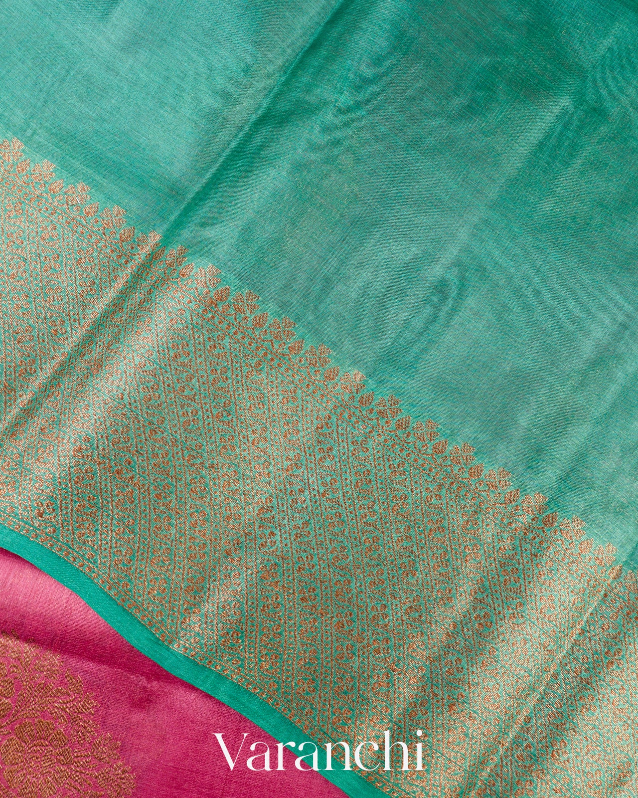 Lotus Pink Pure Tussar Silk Saree