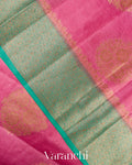 Lotus Pink Pure Tussar Silk Saree
