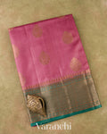 Onion Pink Pure Tussar Silk Saree