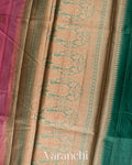 Onion Pink Pure Tussar Silk Saree