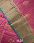 Onion Pink Pure Tussar Silk Saree