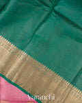 Onion Pink Pure Tussar Silk Saree