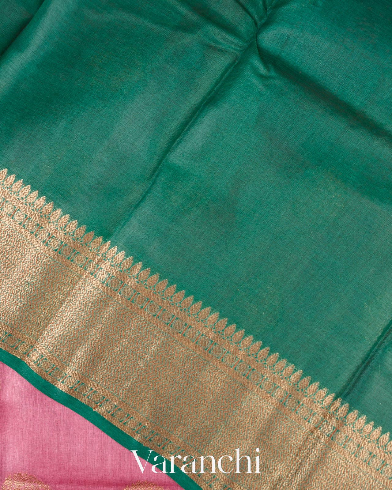 Onion Pink Pure Tussar Silk Saree