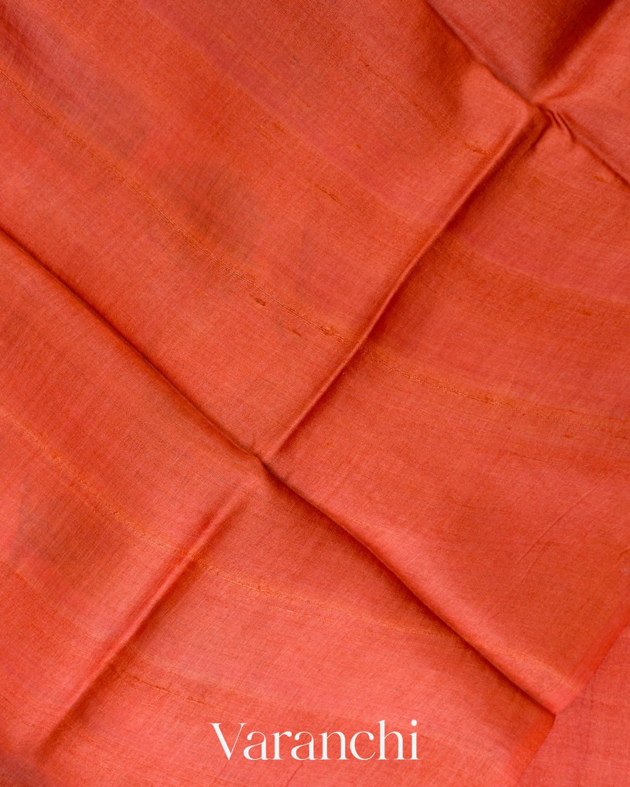 Crimson Rose Hand Painted Design Pure Tussar Silk Saree