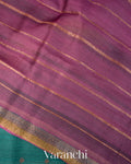 Peacock Blue Pure Tussar Silk Handloom Saree 
