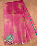 Lotus Pink Borderless Pure Tussar Silk Saree