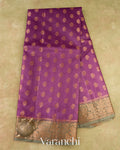Rich Royal Purple Pure Tussar Silk Saree