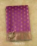 Rich Royal Purple Pure Tussar Silk Saree