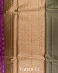 Rich Royal Purple Pure Tussar Silk Saree