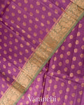 Rich Royal Purple Pure Tussar Silk Saree